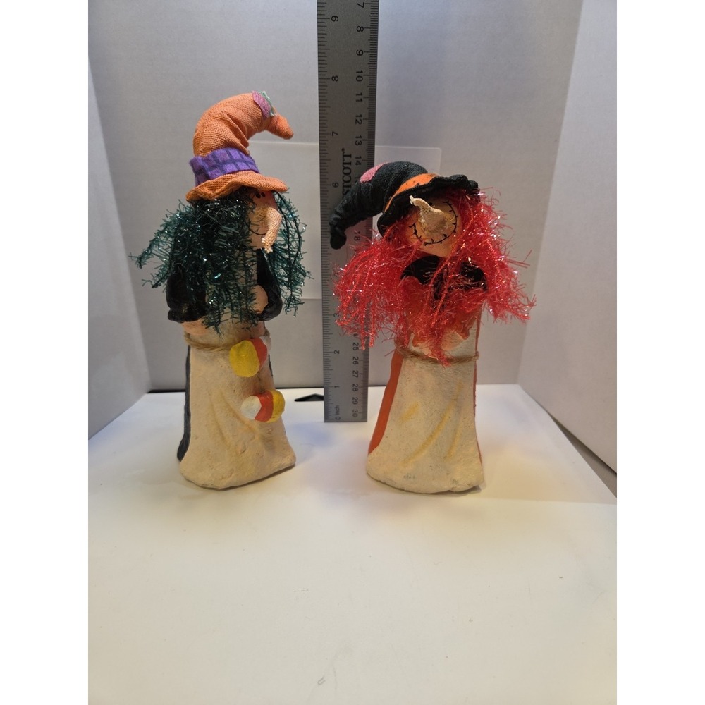 Set of 2 Halloween Witches Figures 7.5"